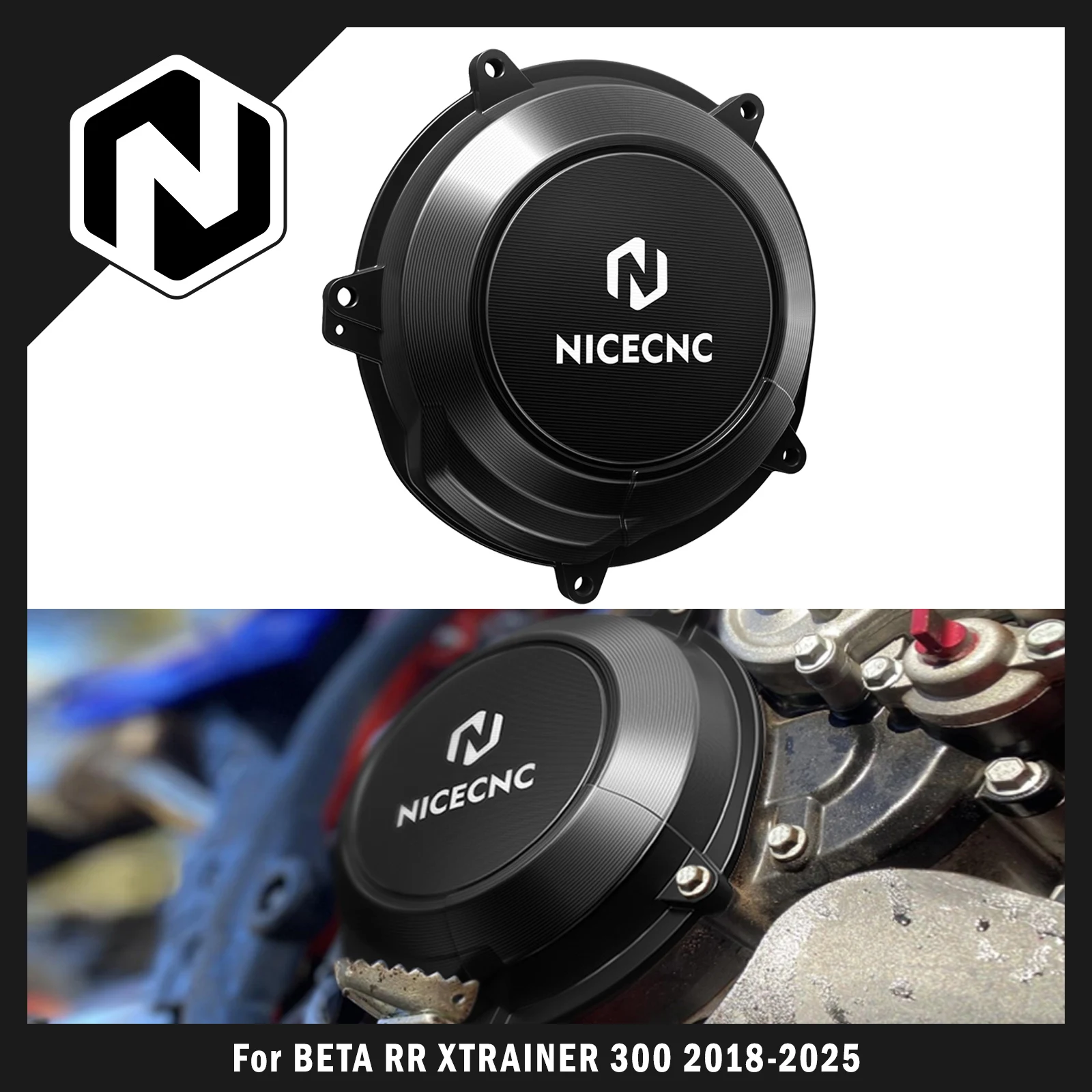 

NICECNC For Beta RR 300 Xtrainer 300 2018-2025 RR 250 RR 300 Racing X-PRO Reinforced Clutch Cover Guard CROSS RX 300 2023-2025