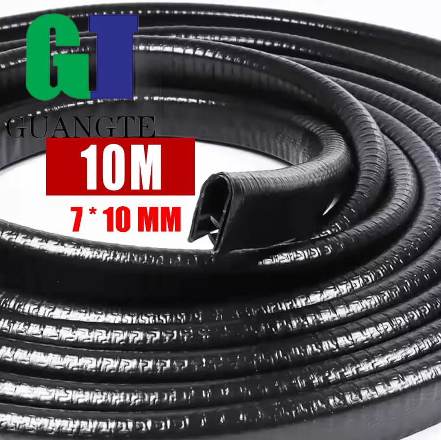 

10M 7*10MM Car Door Protector Edge Scratch Strip Anti-scratch U shaped car door edge trim profile seal strips rubber metal edge