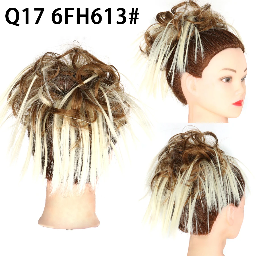 Messy Bun Hairpiece with Elastic Rubber Band
