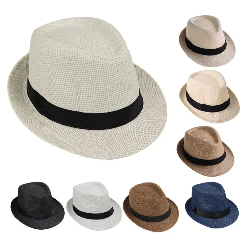 

Summer Children's Hat Straw Hat Boys and Girls Baby Manual Straw Summer Vacation Hat Parent-child for Sun Caps