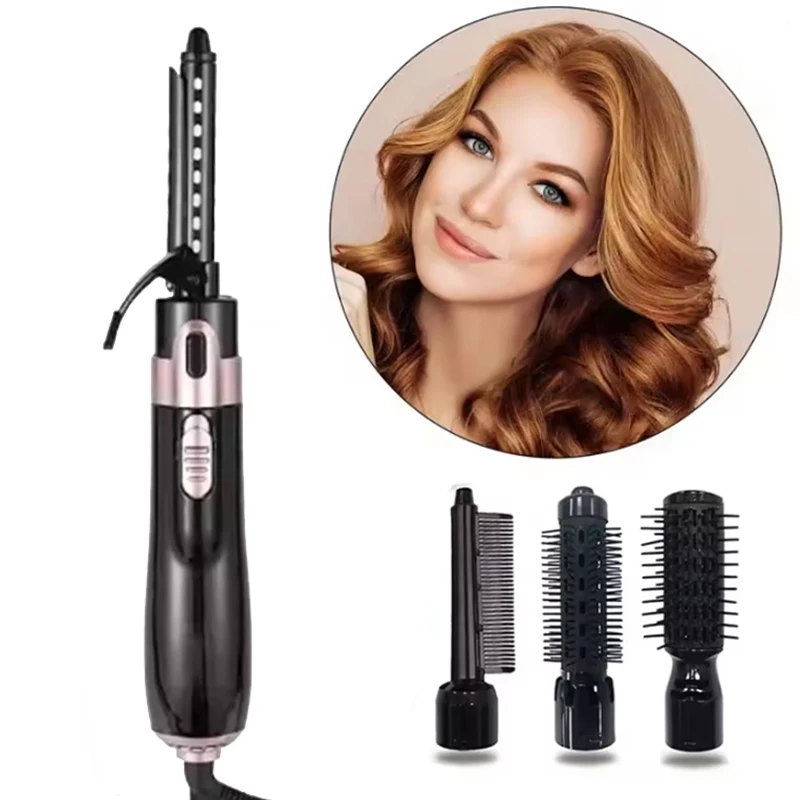 Multiple Function Salon Hot Air Hair Blow Dryer Brushes Set Curler Comb Interchangeable Brush Head Automatic Hair Curler Salon
