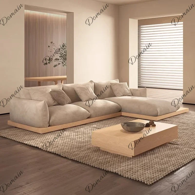 BzP  Japandi Modern Sofa Puffs Lazy Curved Design Floor Couch Lounge Sectional 3 Seater Sofa Modular Muebles Hogar Home Furnitur