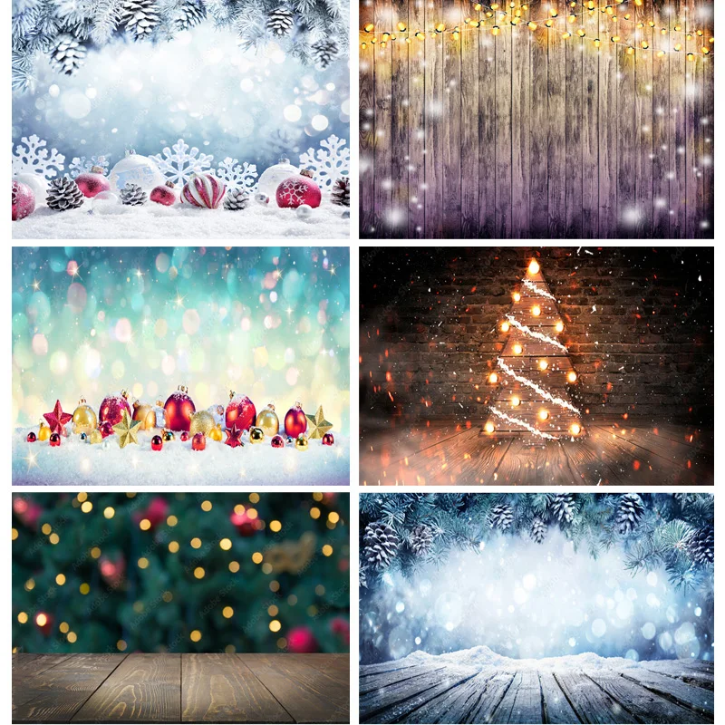 

SHUOZHIKE Christmas Dream Photography Background Snowman Christmas tree Backdrops For Photo Studio Props 211220 GBSD-02