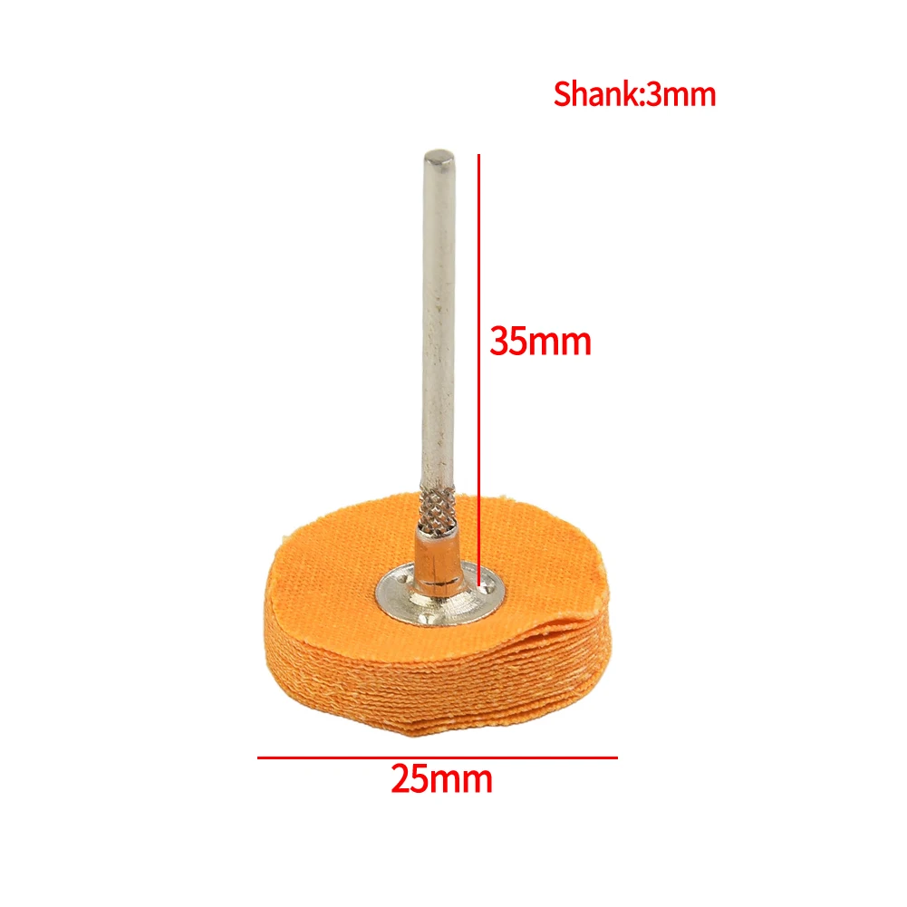 Gadget Pack 10pcs Buffing Polishing Wheel Wool Yellow Cotton Cloth Set Shank Electrical Grinding Suitable Parts