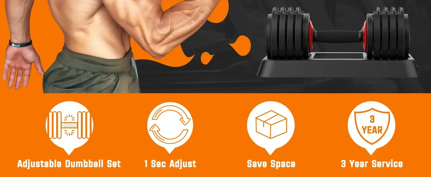 HYPATA 55lb Adustable Dumbbell