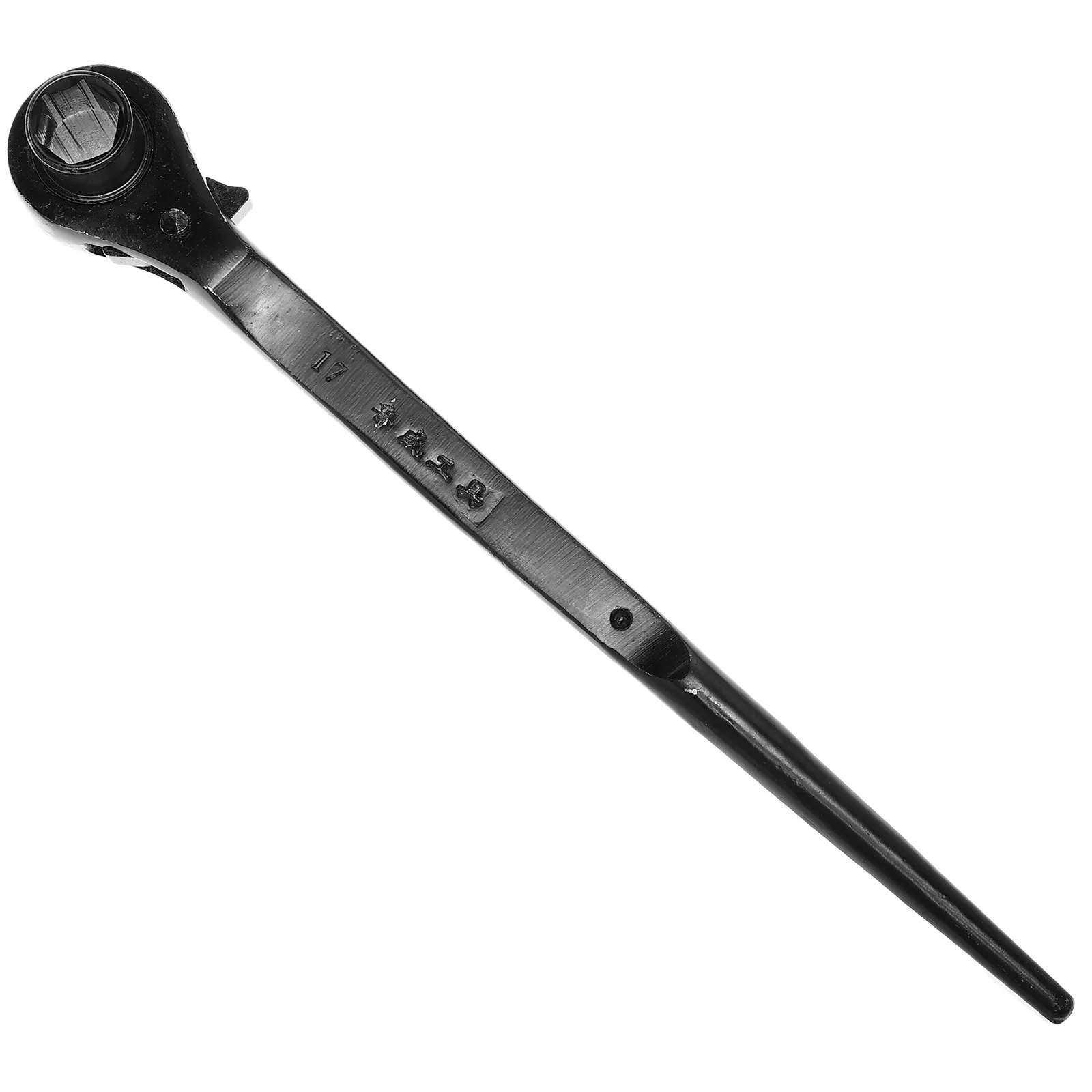 Pointed Tail Ratchet Wrench Black Premium Steel Neat Polished Surface Perfect for Car Repair Tight Spots Emergency Use