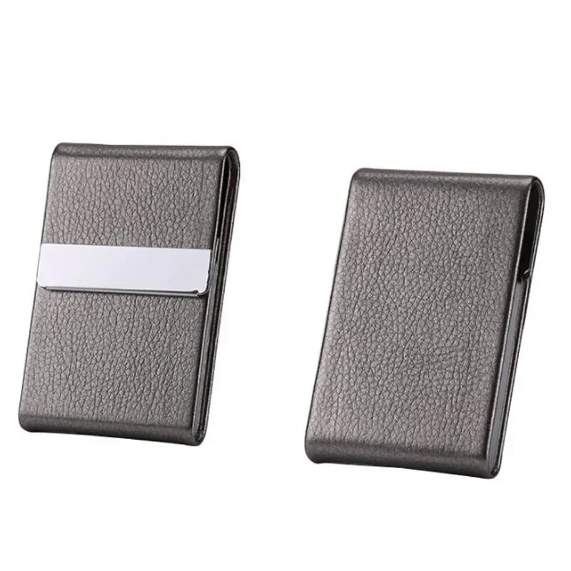 Hot Sale Simple Cigarette Case Cigar Storage Box Stainless Steel Multifunction Card Cases PU Tobacco Holder Smoking Accessories