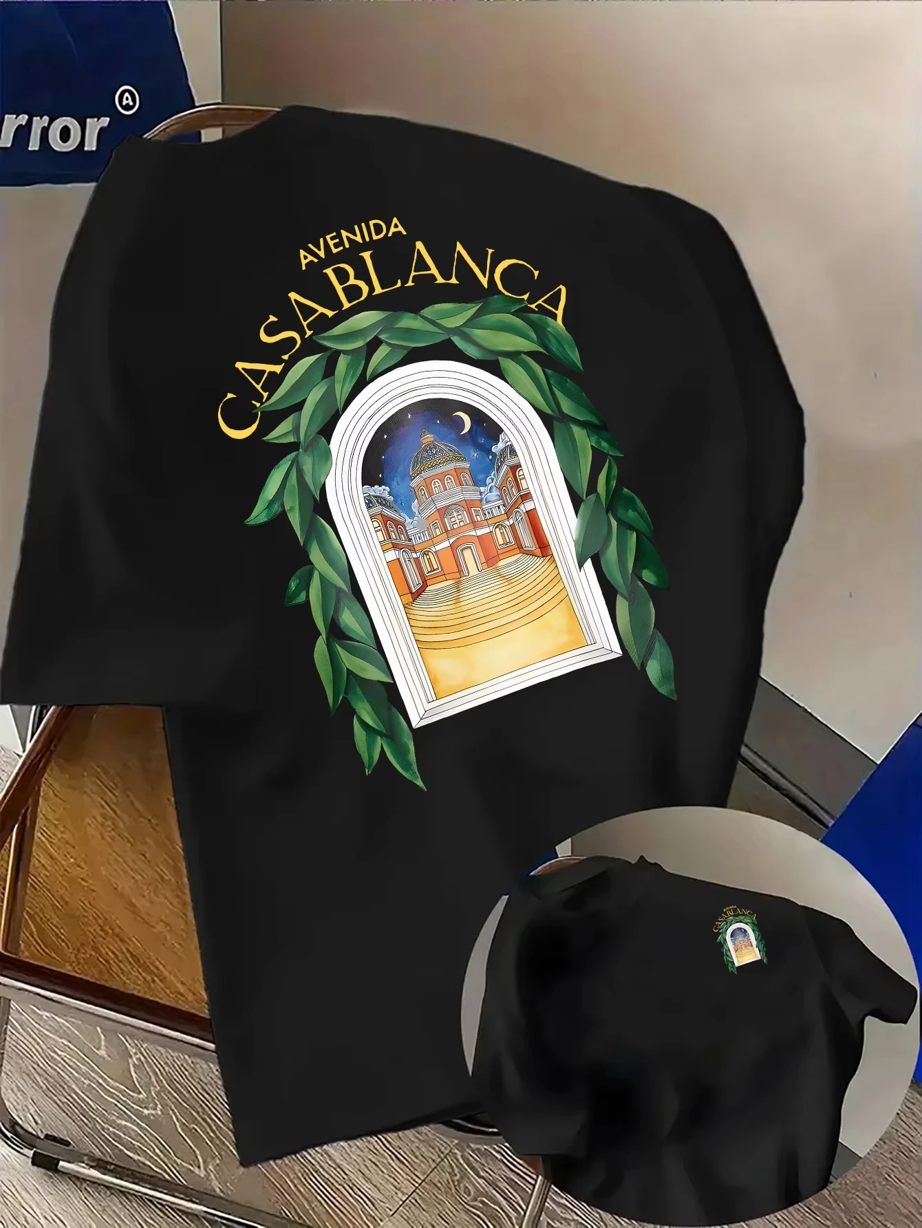 Camiseta Unisex Casablanca Avenida 100% Algodón, Verano 2026, Nueva Camiseta de Alta Calidad para Hombre, Estilo Y2K, Oversize, Cuello Redondo, Streetwear