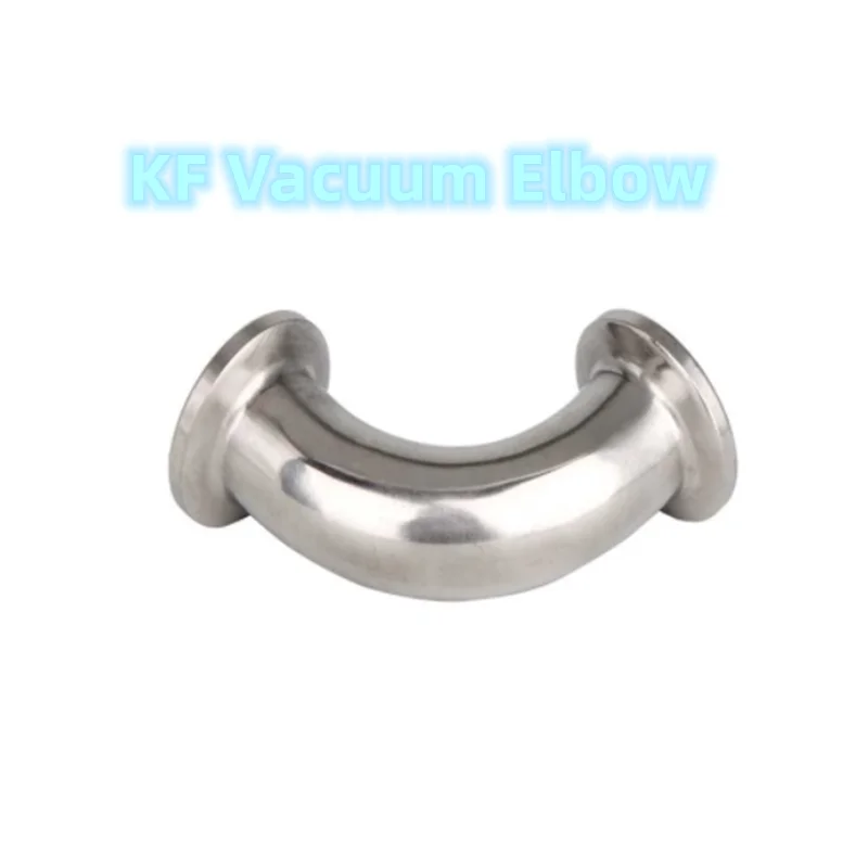 KF Vacuum Elbow Stainless Steel Vacuum Elbow Bend Pipe Tri Clamp Adapter 90 Degree Flange Elbow Fitting Tube KF16 KF25 KF40 KF50