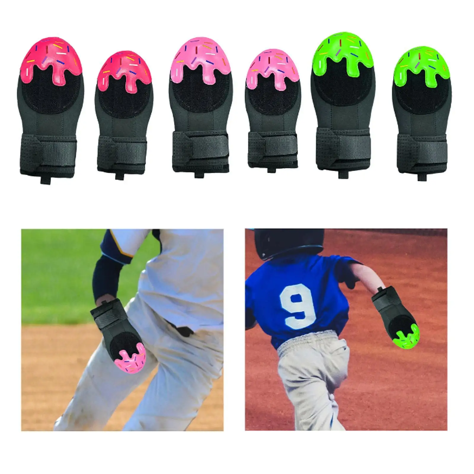 Baseball Sliding Gloves Neoprene with Elastic Strap Ice Cream Baseball Gloves