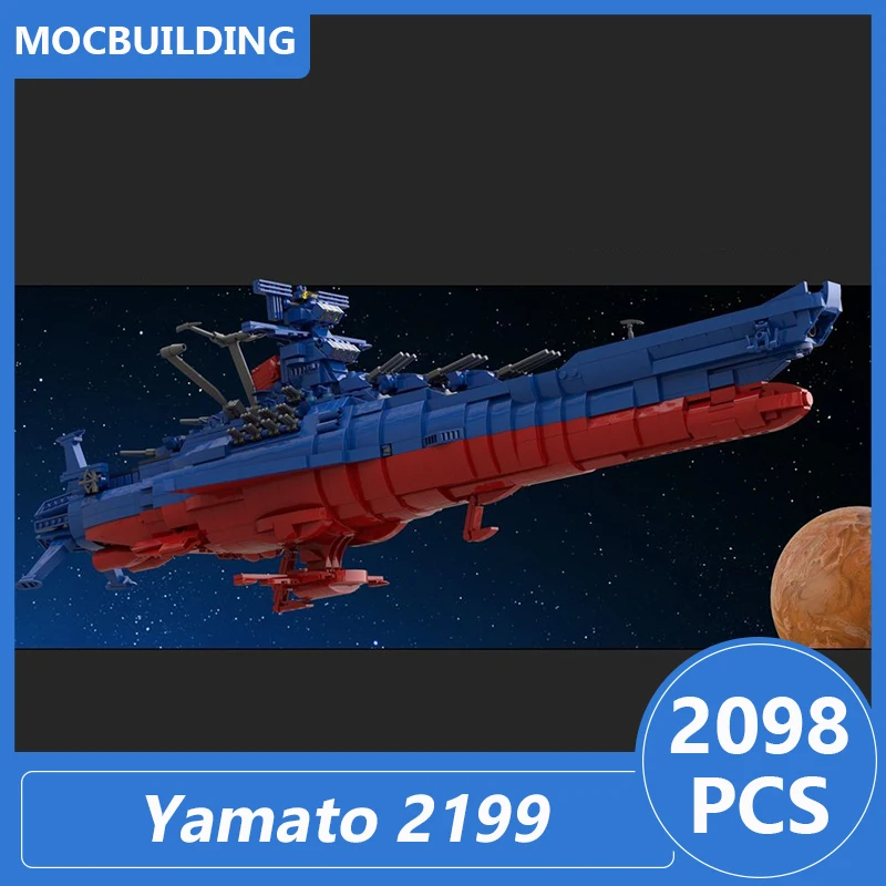 Space Battleship Yamato 2199 Anime Colors Model Moc Building Blocks Diy Asseemble Bricks Educational Creative Toys Gifts 2098PCS