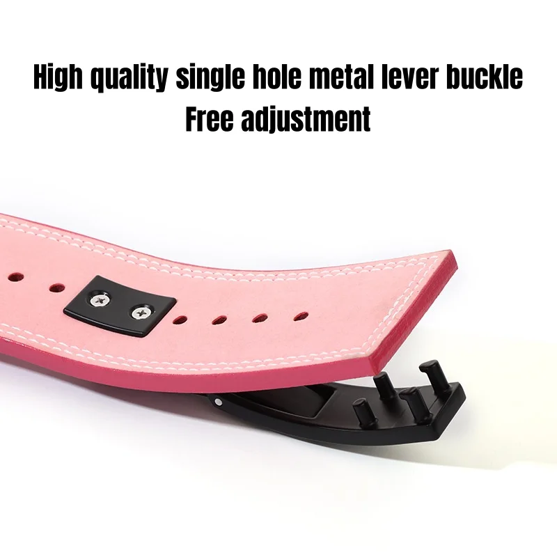 Women Weight Lifting Belt Shiny Design Powerlifting Lever Belt Gym Cowhide Fitness Belt for Deadlift Squat Strength Training