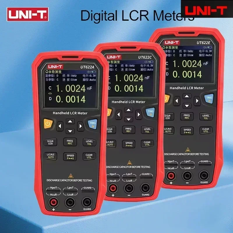 UNI-T LCR Meter UT622E UT622C UT622A Handheld Professional Digital Capacimeter Esr Meters Transistor Tester USB Connectivity