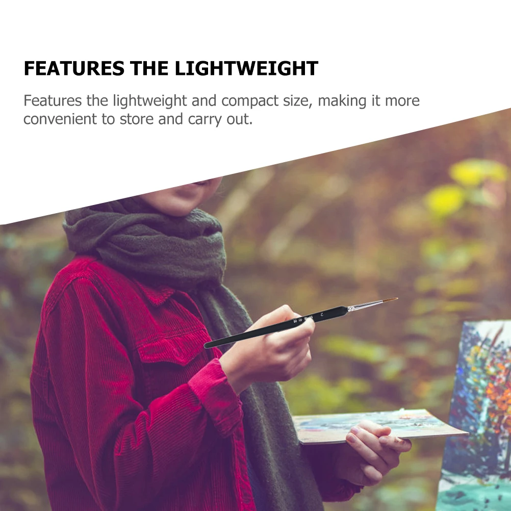 

7pcs Nail Art Line Pen Detail Paint Brush Set Miniature Watercolor Oil Acrylic Brushes for Artists Students Wood Handle