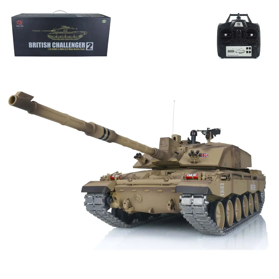 Heng Long 1/16 7.0 Upgraded Metal Challenger II RC Tank 2.4G 3908