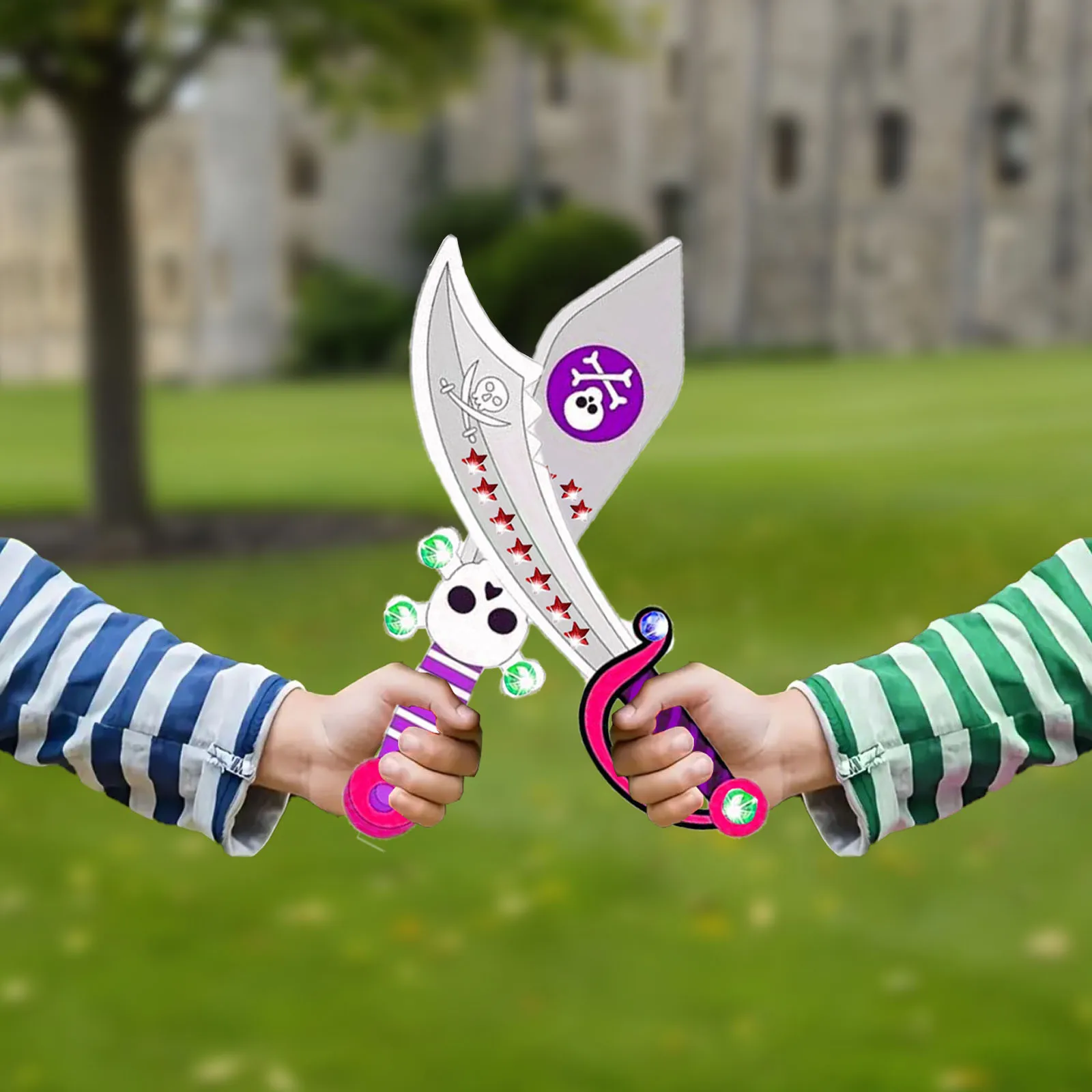 216PCS onvoltooide DIY houten piratenmessenset, houten handgemaakte schilderambachten, geschikt voor verschillende feesten, feestcadeaus