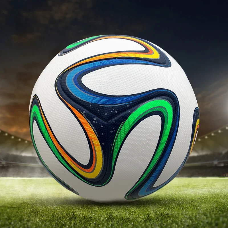 2014 ブラジル ブラズカ 最新サッカー 標準サイズ 5 ボール PU 素材 スポーツ リーグ サッカー トレーニング ボール Futbol Voetba