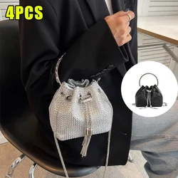 2024 Fashion Chain Bag High Quality Women Black Women's Bag Women Handbags Ladies Designer Handbags Diamond Bucket Bag