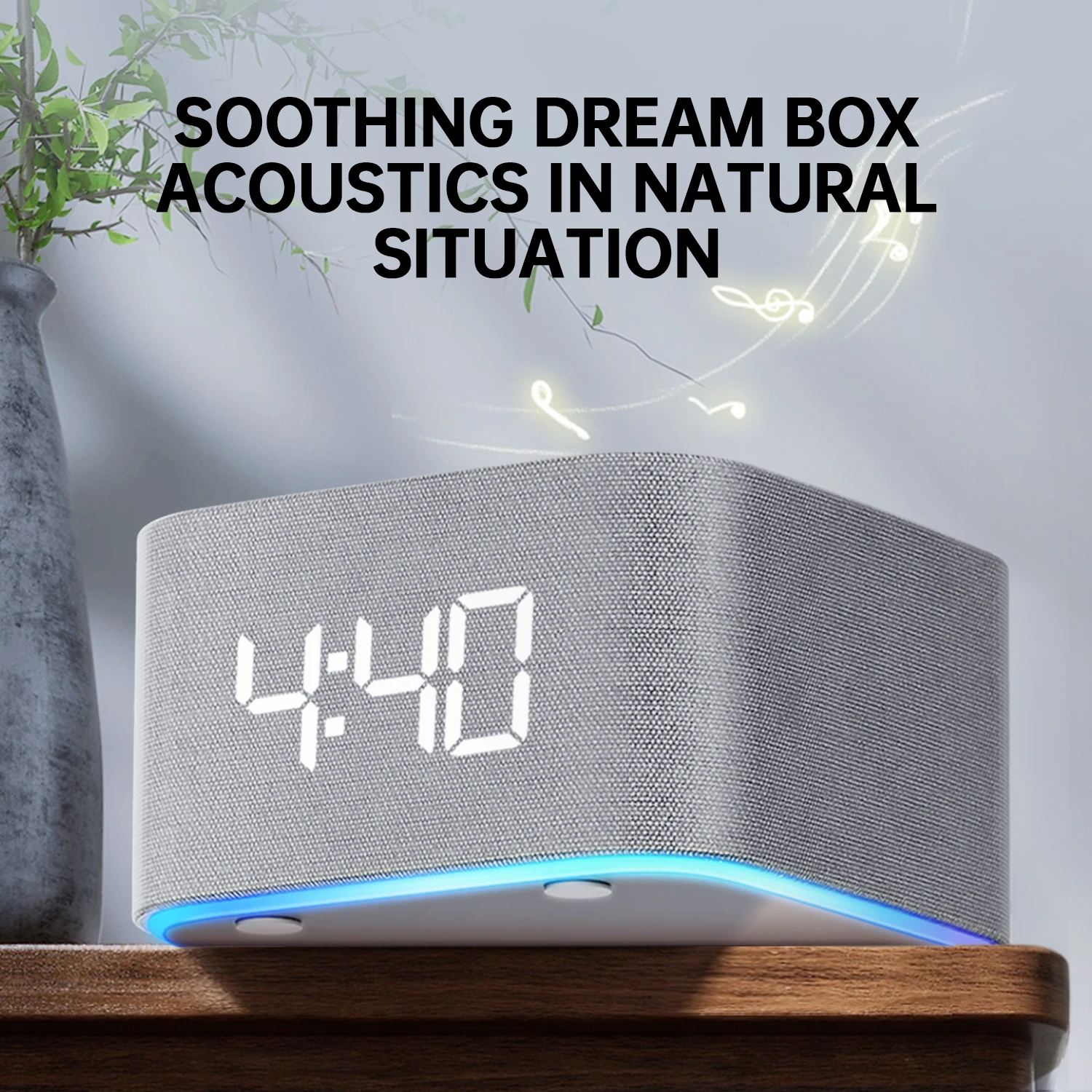 AlarmS clock 32 soothing sound intelligent application control night light switch brightness adjustment