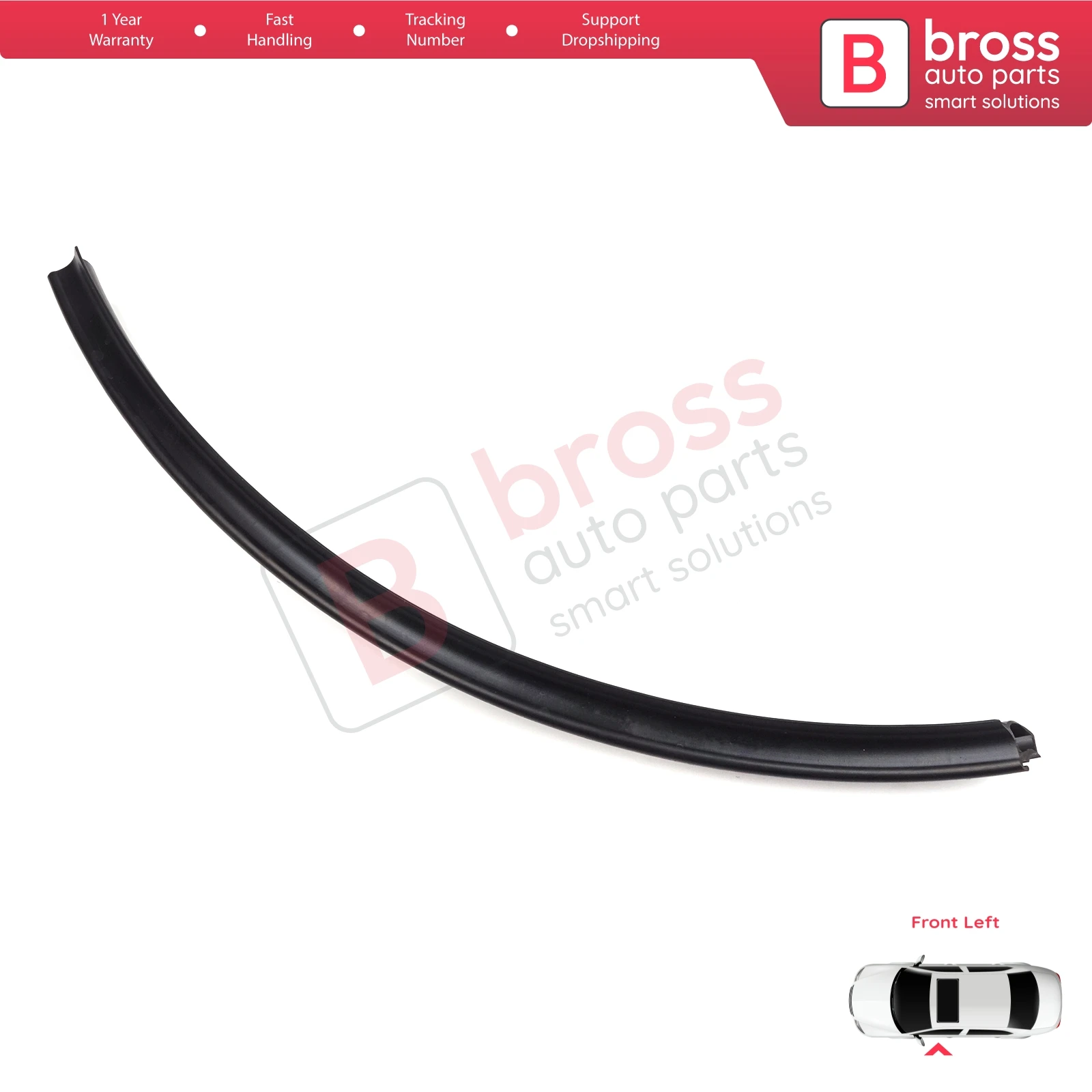 BSP1144-1 Front Left Door Wheel Inner Fender Arch Rubber Gasket Seal for VW Transporter T5 T6 T6.1 Caravelle Multivan 7H0837565