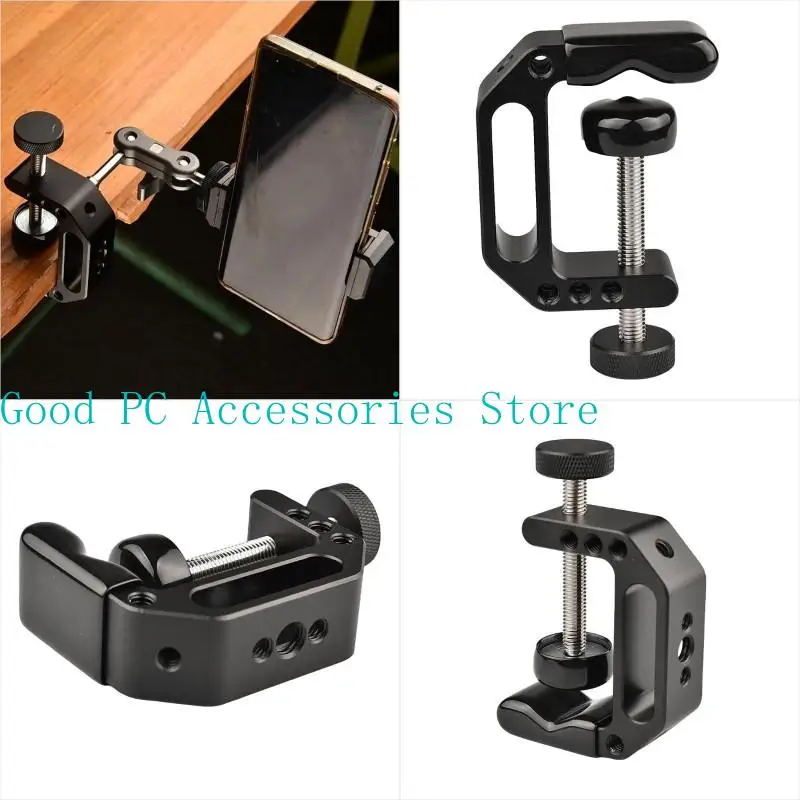 

R53C Heavy Duty Desktop Camera Mount C Clamp Multifunctional Adapters Clip Rack Stand