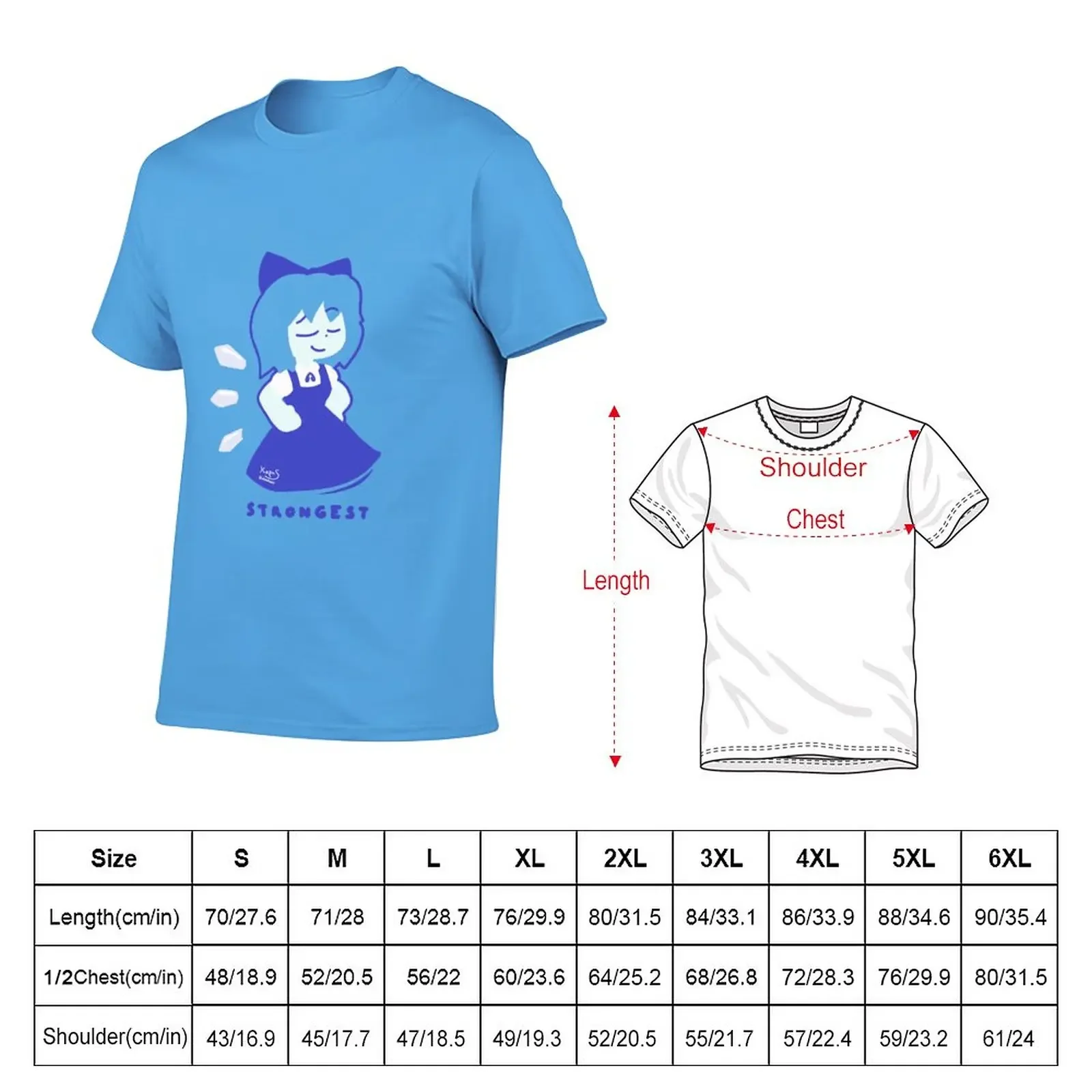 New The Strongest T-Shirt plain t-shirt kawaii clothes vintage clothes Blouse fruit of the loom mens t shirts