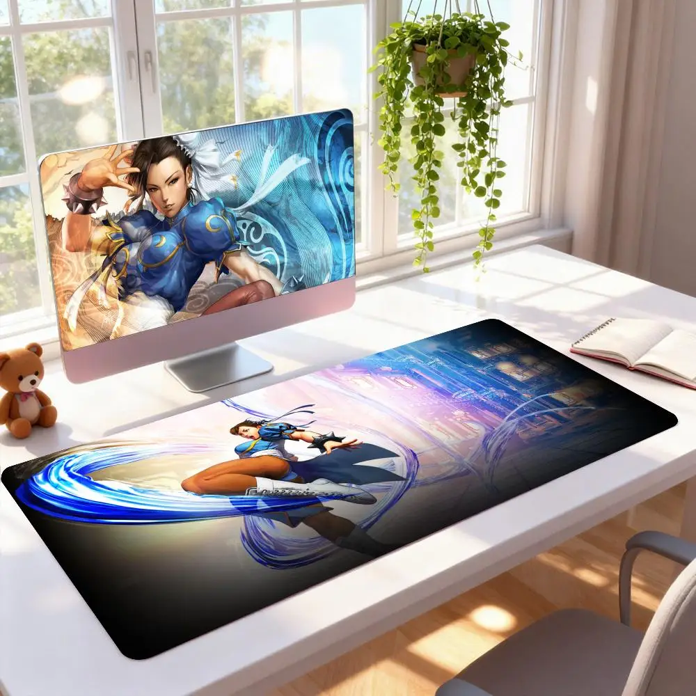 

Коврик для мыши Street Fighter Chunli, резиновый коврик для мыши, ноутбука, официальная игра, супер цветной принт, эстетический красивый модный роскошный коврик