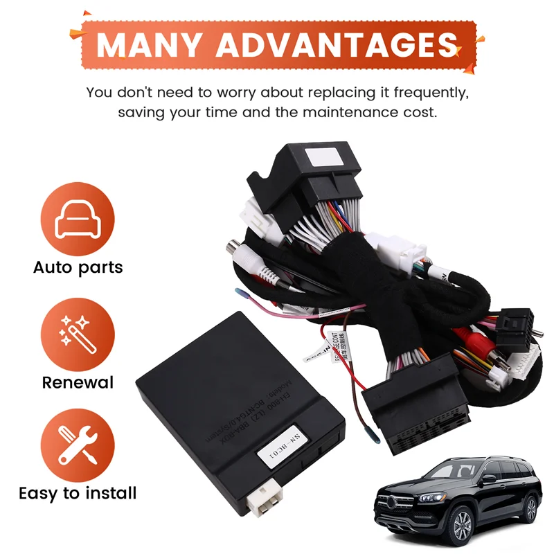 

N26R-Car Radio Cable 16Pin Power Wire Harness Android Adapter Canbus Box Raise RZC For Benz NTG 4.0 A/B/C/E/G/ML/CLA/GLA/GL