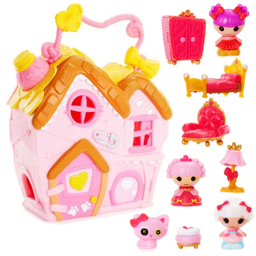 

Массовый игровой набор Lalaloopsy Tinies серии с 3-мя куклами и набором мебельных аксессуаров, фигурка, игрушка, подарки для детей