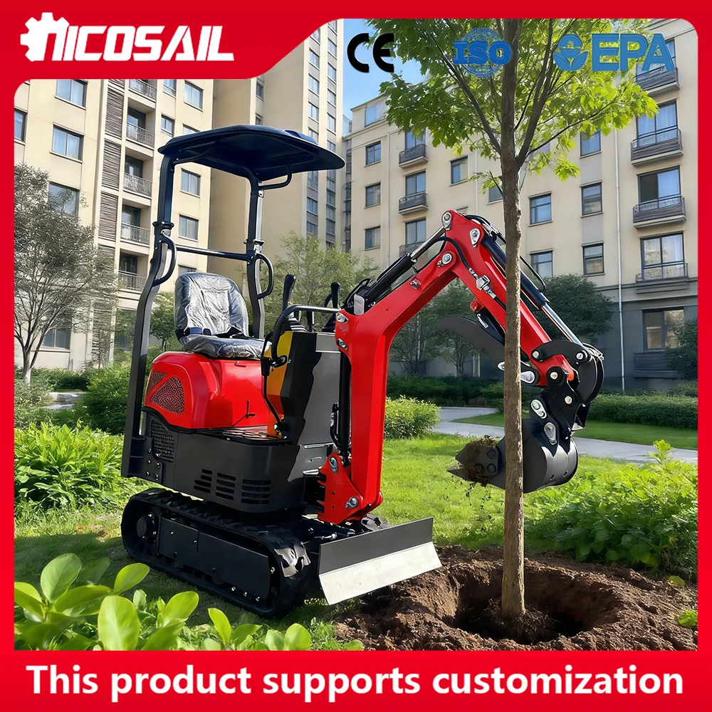 

0.8-ton tracked small excavator used for home garden farm fence and cleaning tasks