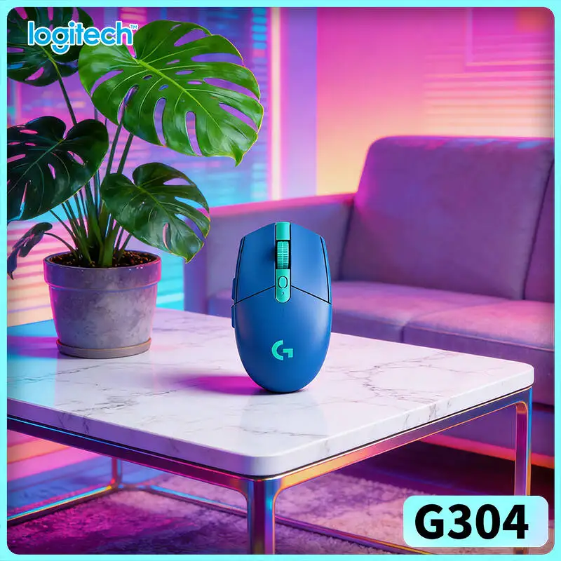 Logitech G304 LIGHTSPEED Wireless Gaming Mouse clean appearance maintains neat desktop aesthetic for home study room