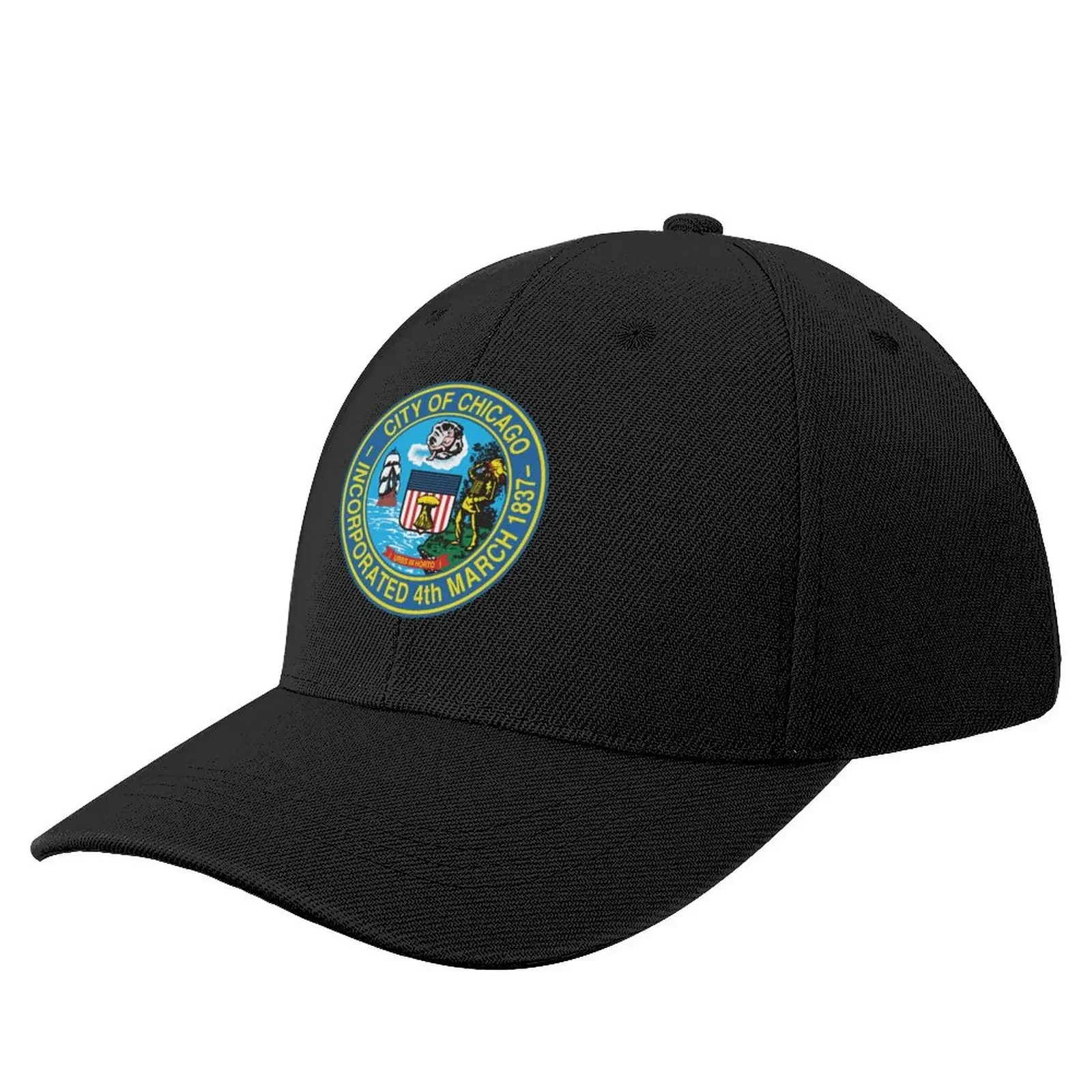 

Chicago coat of arms Baseball Cap western Hat luxury woman cap Military Tactical Cap For Girls Men's