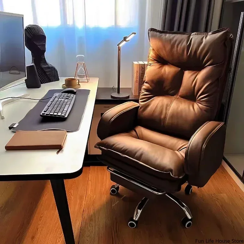 Modern Business Boss Office Chair, Bedroom Office Computer Chair, Sitting Room Comfortable Leisure Chair, Home Furniture