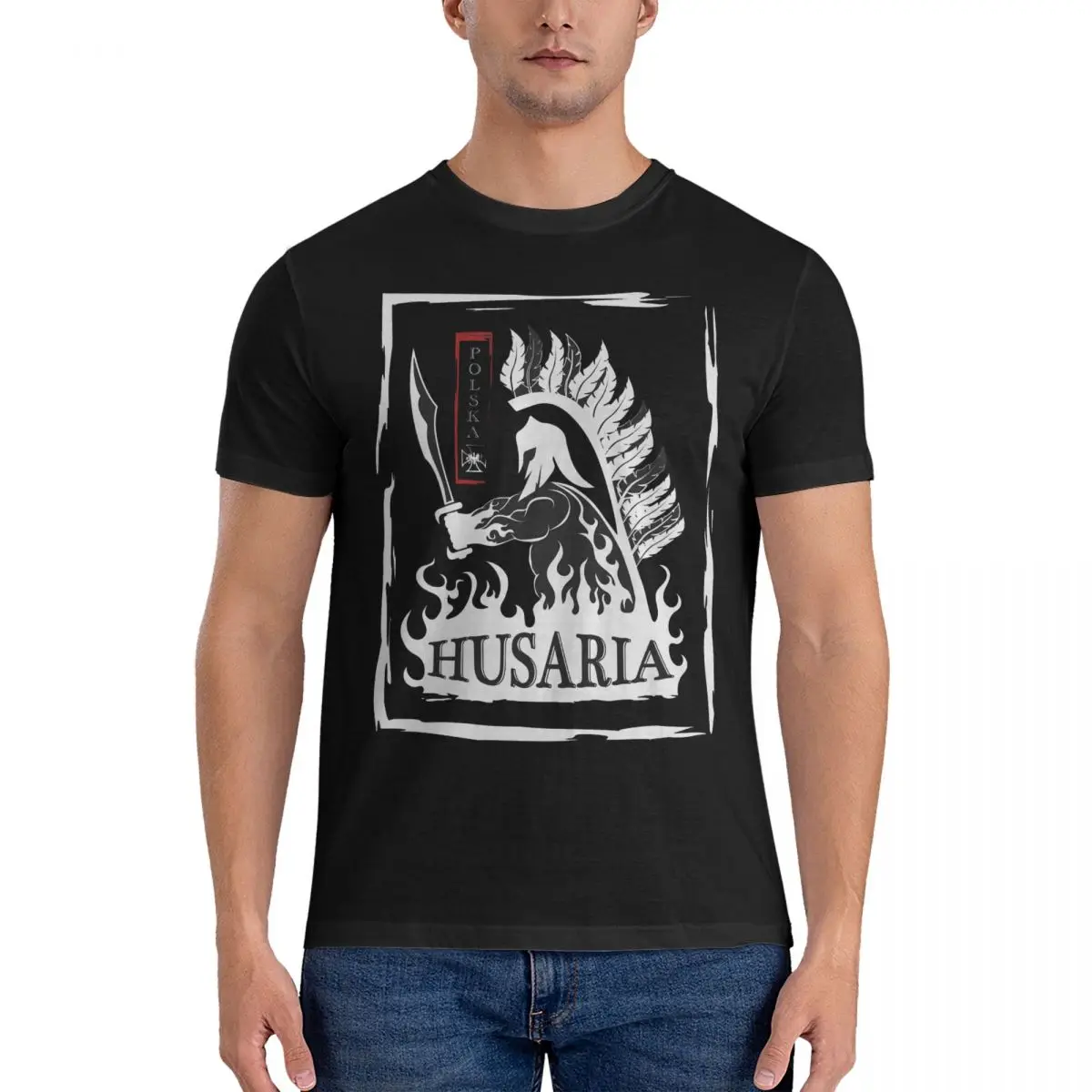 Men T-Shirts 16th Century Polish Polands Fashion Pure Cotton Tees Short Sleeve Winged Hussar T Shirt Round Neck Clothes Adult