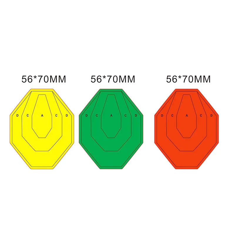 Mini Sticker Shooting Targets for IPSC IDPA Patterns Red Green Yellow Colorful 160 Counts 20 Sheets