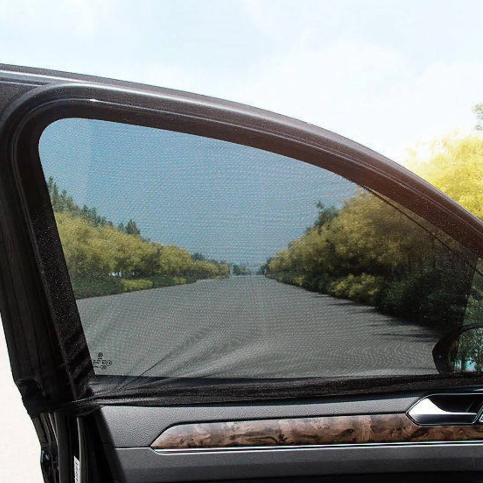 Window Shades For Car 4 Pieces Light Blocking Breathable Mesh Screen Side Window Sun Shade For Automotive SUV Summer Road Trip