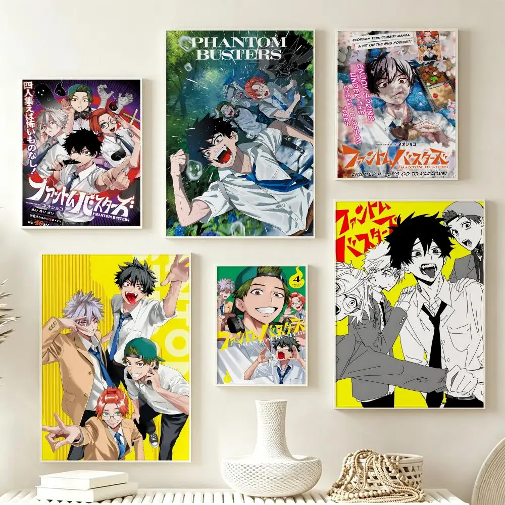 Manga Phantom Busters Poster Poster Multiple Sizes  frameless Creamy Style Wall Art Home Decor For Living Room Bedroom gift