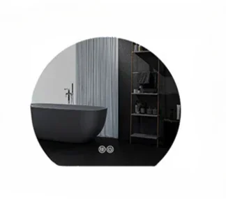 High-quality LLong - Lasting Modern Smart Semicircular Home Touch Screen Bath Mirrors Minimalist Vanity Mirror With LED Light