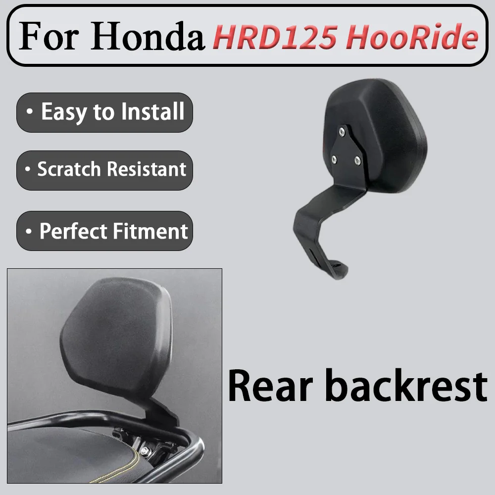 For Honda HRD125 HooRide Rear Backrest And Grab Bar Modification Kit Water-Resistant Wear-Resistant Leather for Enhanced Scooter