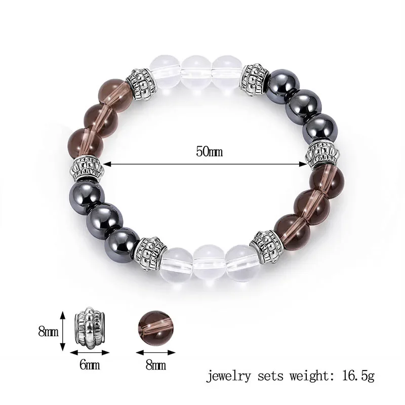 New Magnetic Therapy Slimming Bracelet  Anti Cellulite Mixed Color Natural Crystal Stone Lose Weight Magnetic Health Jewelry