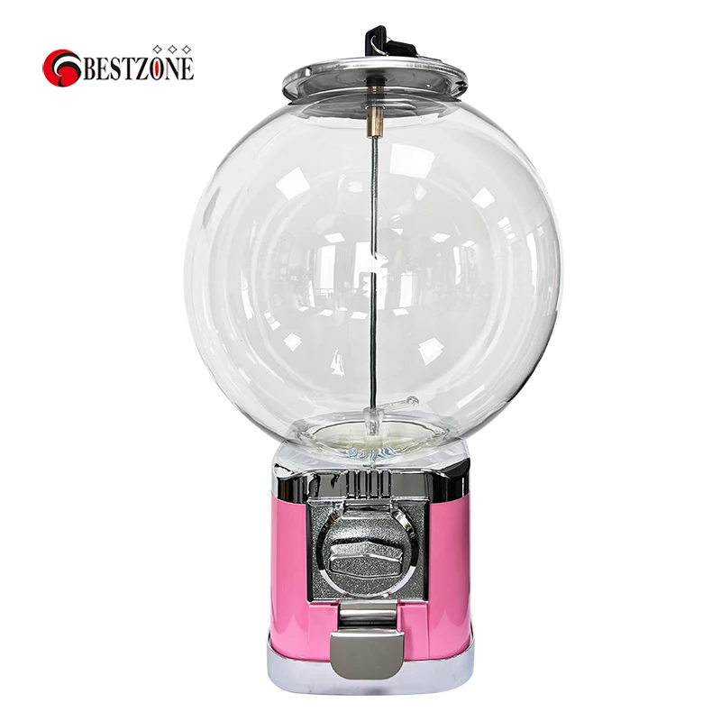 

Pink Gumballs Capsules Toy Vending Machine Gashapon Machine Bouncing Ball Coin Operated Round For 29-33mm No Drawer Coin Box