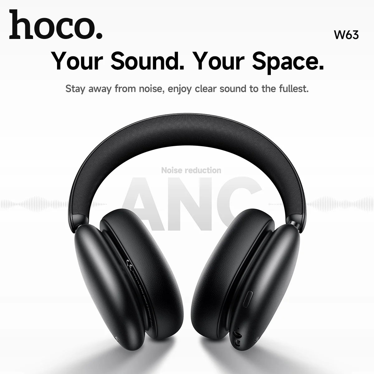 

HOCO ANC Noise Cancelling Bluetooth V5.4 Headphones Over the Ear Wireless Headsets APP Control Earphone Gaming Mobile Universal