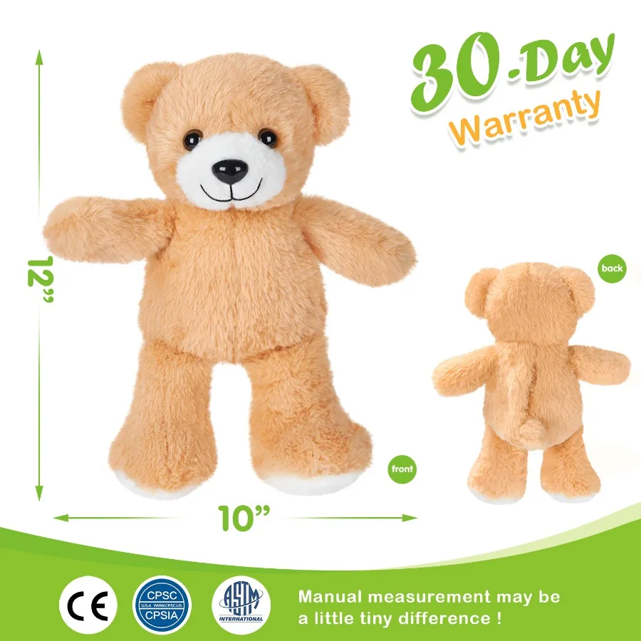 Bstaofy Cute Bear Plush Toy with Recording Function Cotton Stuffed Animal Children's Educational Toy to Express Love Love Bear