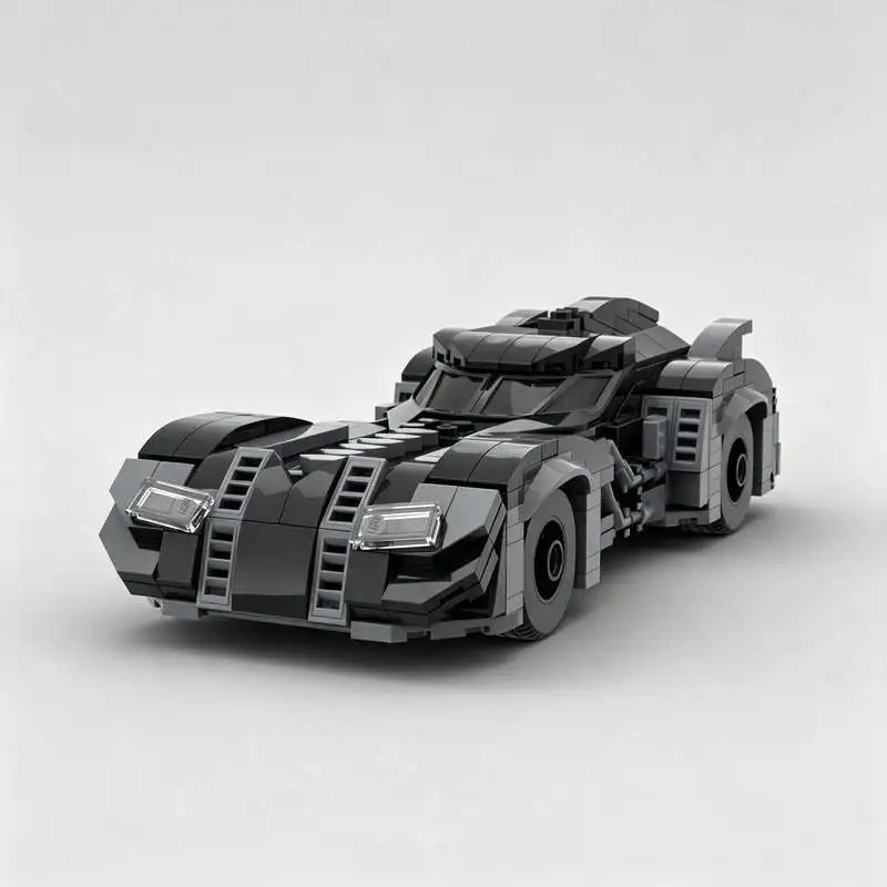 417Parts Black Futuristic Racing Car Building Blocks Armored Sports Vehicle Model Set DIY Assembly Toy Display Collection Gift