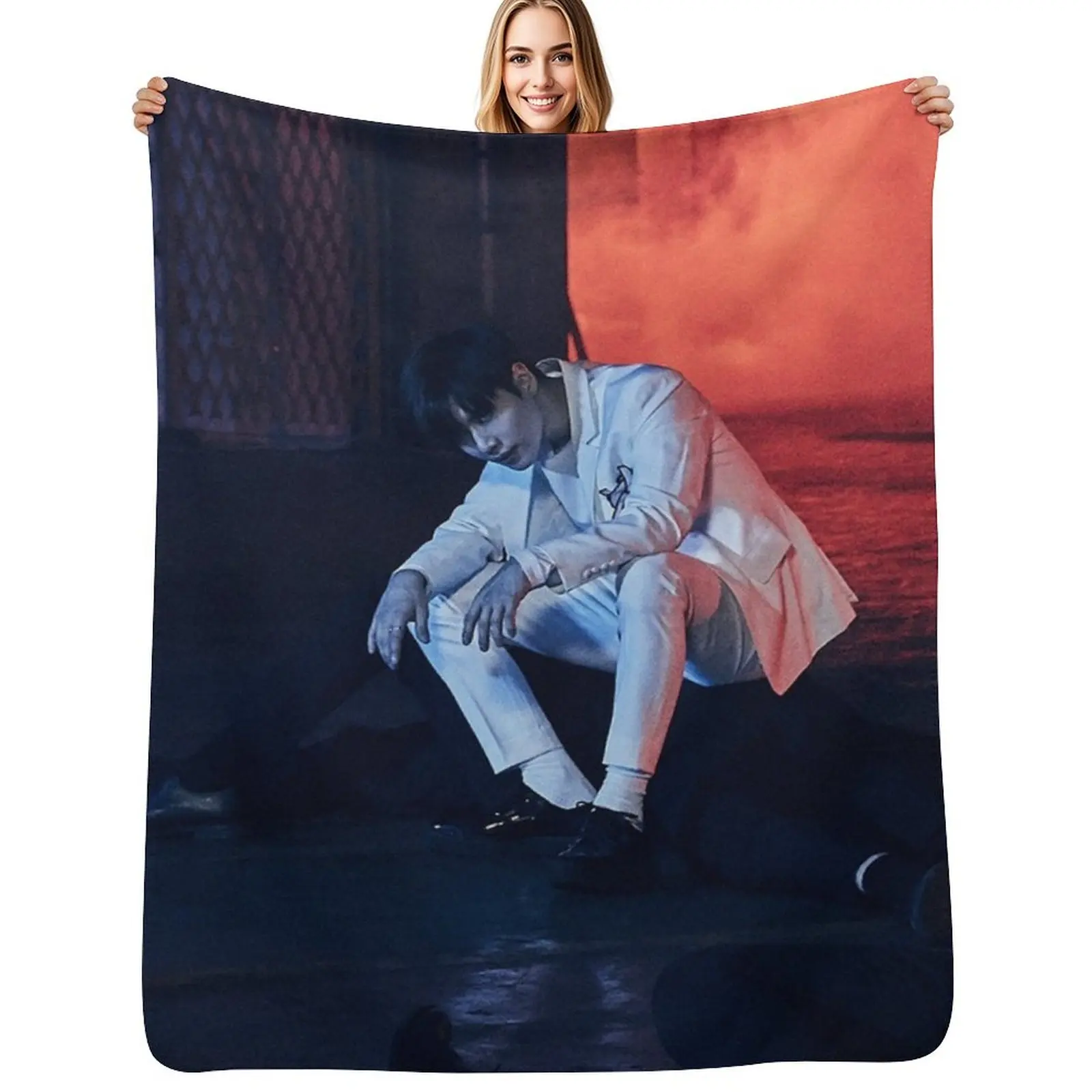 SHINee TAEMIN THIRSTY Throw Blanket Thin Designers Furry Beautifuls Luxury Brand Personalized Gift Blankets