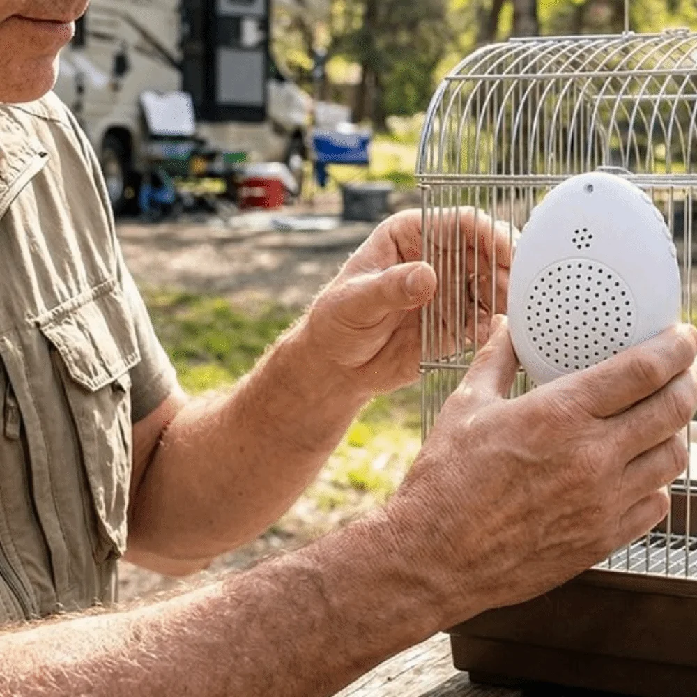 Recording Bird Learning Machine Interactive Playback Parrot Teach Talking Timer-Controlled Multi Segment Audio Source