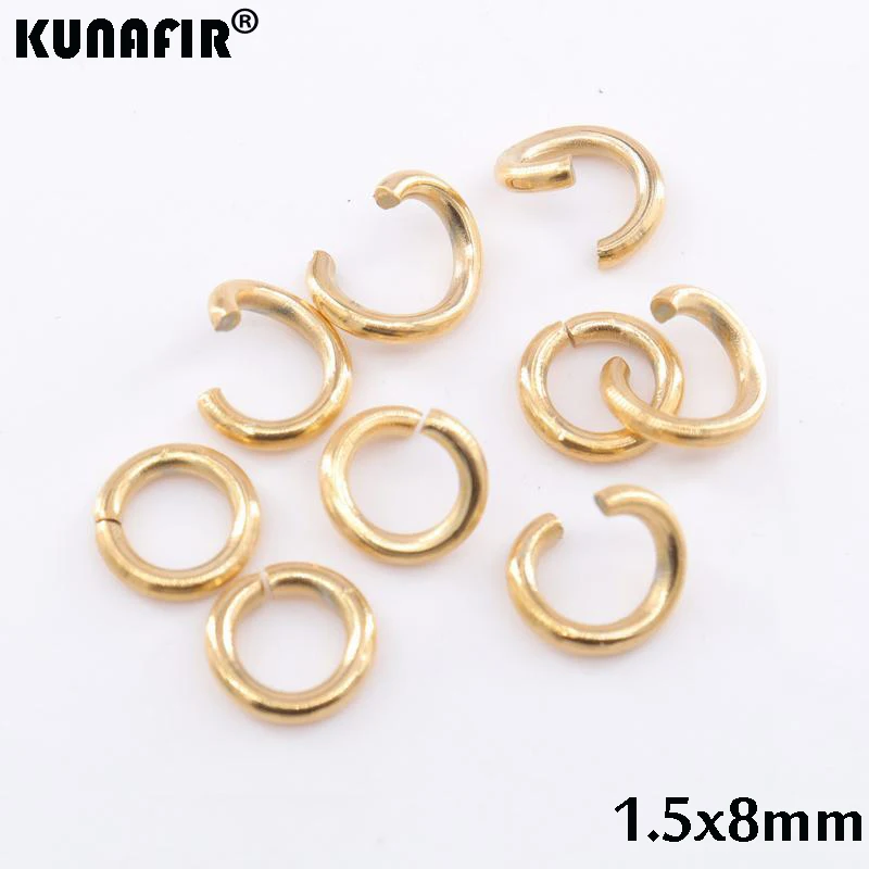 Warna emas cincin lompat baja tahan karat DIY Aksesori kalung rantai bagian ZSP229