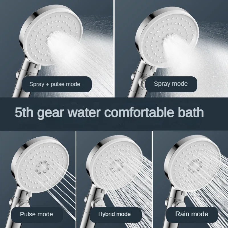 Bathroom Shower Hardware Accessories, Ultra-High Pressure Filtration, Adjustable Water Volume Shower Waterfall Showerhead