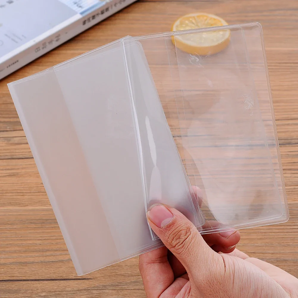 1PC Transparent PVC Passport Protecting Cover ID Card Cover Plain Waterproof Frosted Clear Passport Holder Travel Accessories