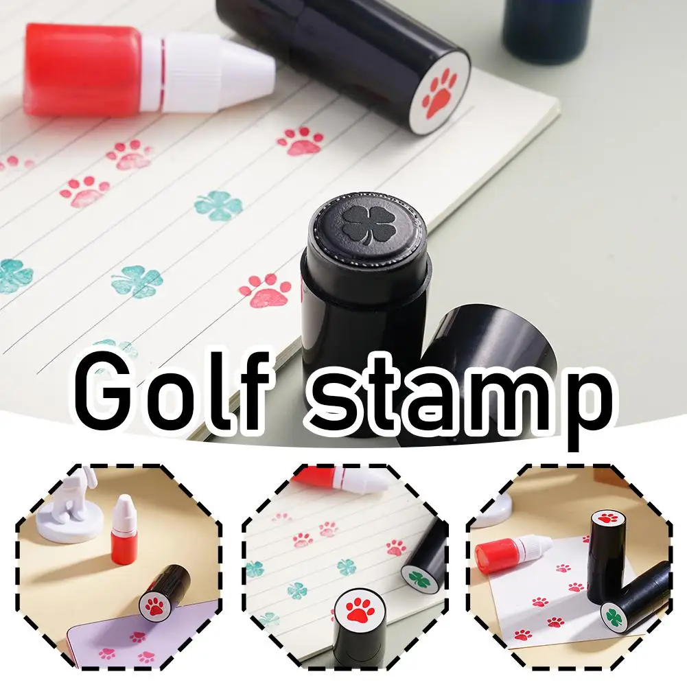 1 Pcs Golf Ball Stamper Stamp Marker Quick Drying Impression Durable Long Lasting Various Patterns Plastic Golf Accessories